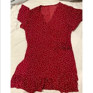 Red dress- Wrap Dress